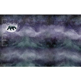 BÄR (GALAXY) - SINGLE JERSEY panoramisches Paneel (100cm x 155cm)