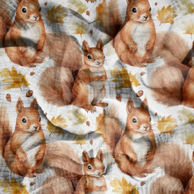 PASTEL SQUIRREL - Baumwoll Musselin