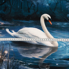 GOTHIC SWAN - Paneel (60cm x 50cm) SINGLE JERSEY 