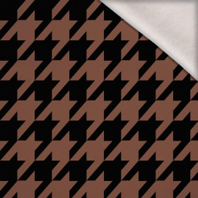 HAHNENTRITT / Mocha Mousse  - Wintersweat angeraut mit Elastan ITY