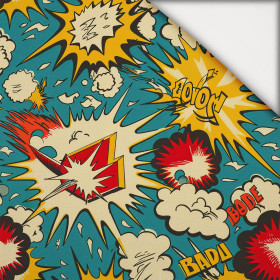 RETRO COMICS M.7 - leichte Maschenware angeraut