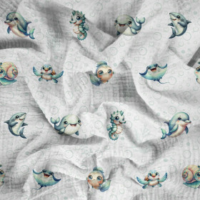 SEA ANIMALS M. 2 - Baumwoll Musselin