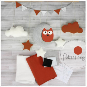 DIY KIT GIRLANDA - EULE + Papiermuster