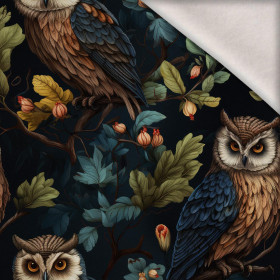 PASTEL BIRDS M. 5 (EULE) - Wintersweat angeraut mit Elastan ITY