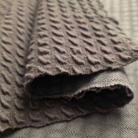 3D-Strickwaren – Baumwoll-Jacquard/ D-56 BRAUN