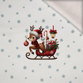 WINTER ANIMALS wz.18 - panel (60cm x 50cm) Wintersweat angeraut mit Elastan ITY