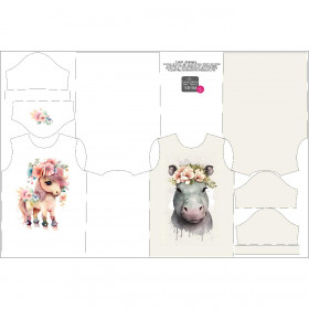 2-PACK - KINDER T-SHIRT - BABY ANIMALS M. 1 - Nähset