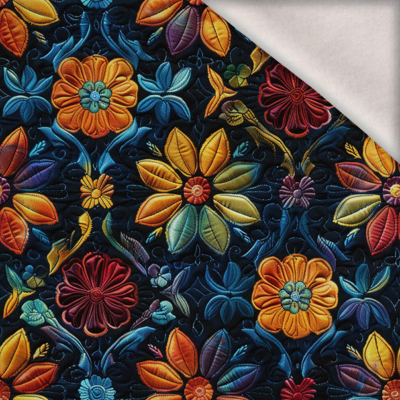 Batik Quilt wz.8 - Wintersweat angeraut mit Elastan ITY