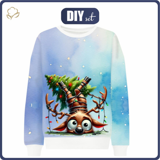 KINDER SWEATSHIRT (NOE) - Christmas animal wz. 9 - Nähset