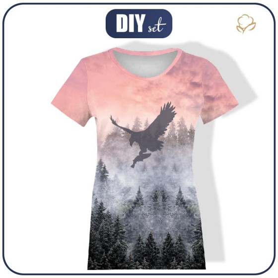 DAMEN T-SHIRT - ADLER UND BERGE - Single Jersey