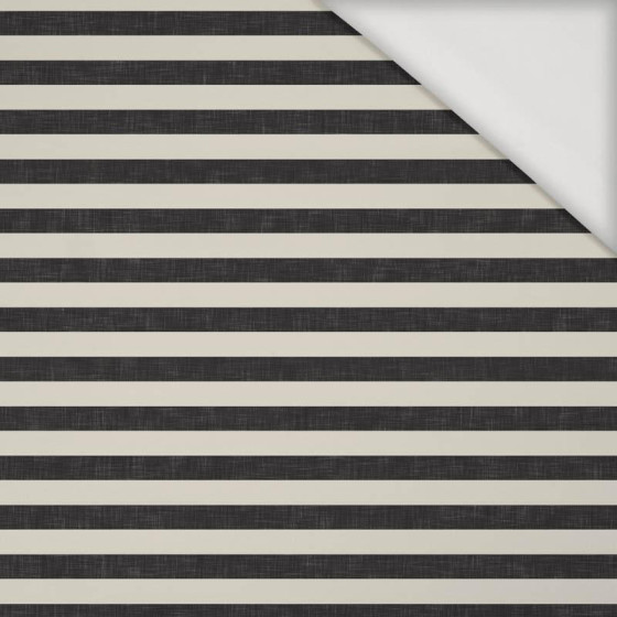 50cm STREIFEN 1x1 - acid ecru / acid schwarz - Viskose Jersey