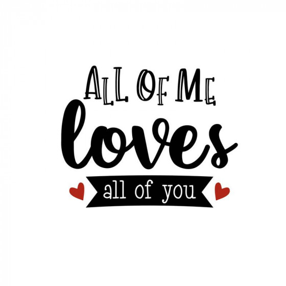 ALL OF ME LOVES ALL OF YOU (BE MY VALENTINE) - Paneel 50cm x 60cm