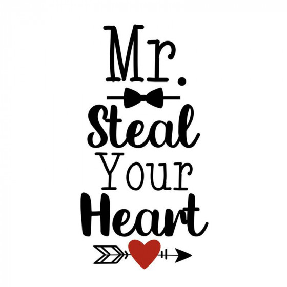 MR. STEAL YOUR HEART (BE MY VALENTINE) - Paneel 75cm x 80cm