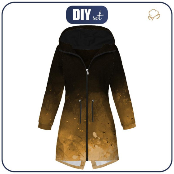 DAMENPARKA (ANNA) - KLECKSE (gold) / schwarz - Nähset