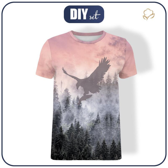 HERREN T-SHIRT - ADLER UND BERGE - Single Jersey 