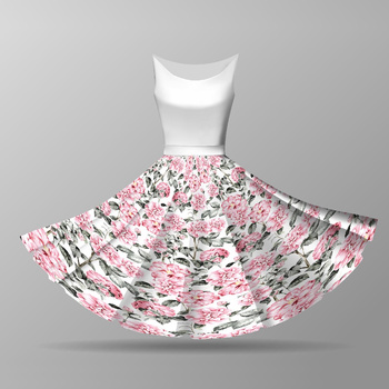 RÓŻOWE PIWONIE wz. 3 - mały panel na spódnicę z koła