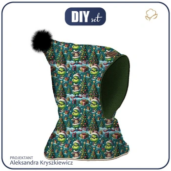 Kominoczapka "CZUBEK" - PRANKSTER CHRISTMAS ELF - oliwkowy