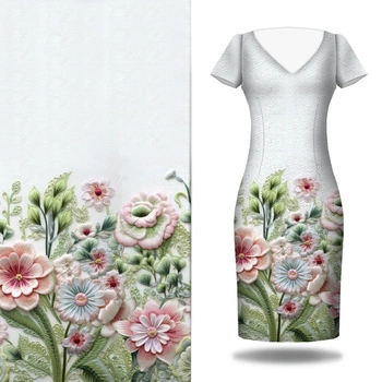 FLOWERS 3D wz. 16 - panel sukienkowy