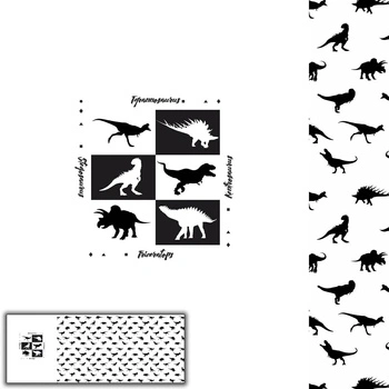 DINO CZARNE - PANEL PANORAMICZNY 60 cm