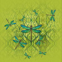 Stained Garden wz. 12 - PANEL (60cm x 50cm)