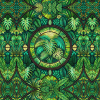 Stained Garden wz. 13 - PANEL (60cm x 50cm)