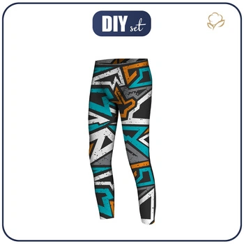 THERMO LEGGINSY CHŁOPIĘCE (HUGO) - GRAFFITI - zestaw do uszycia 98