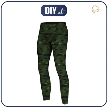 THERMO LEGGINSY MĘSKIE (JACK) - GEOMETRYCZNE MORO WZ. 1 - zestaw do uszycia L