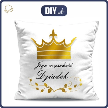 PODUSZKA 45X45 - JEGO WYSKOŚĆ DZIADEK - zestaw do uszycia