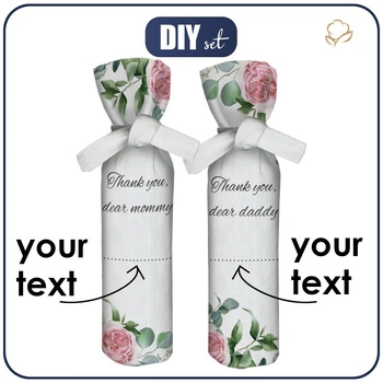 POKROWIEC NA BUTELKĘ -  Thank you - DIY set 