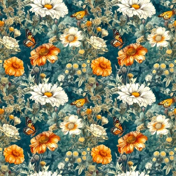 Butterfly & Flowers wz.1  ( SZMARAGD )