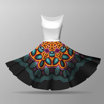 COLORFUL MANDALA - duży panel na spódnicę z koła