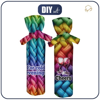 POKROWIEC NA BUTELKĘ - CHEERS - DIY set 