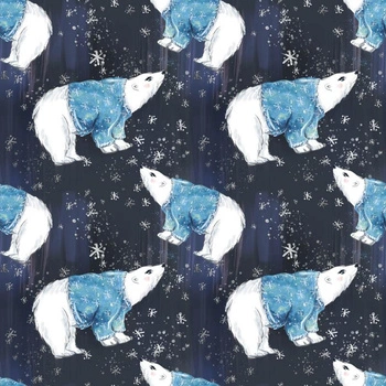 BIAŁE MISIE W SWETERKACH / navy (ZACZAROWANA ZIMA)