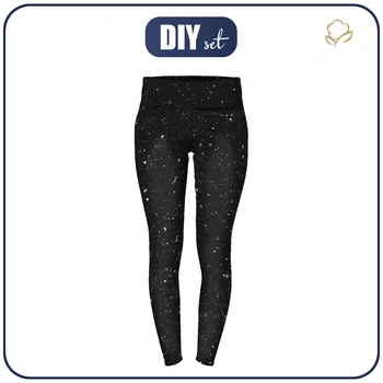 THERMO LEGGINSY DAMSKIE (GRETA) - BETON / czarny - zestaw do uszycia M