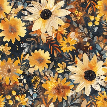 AUTUMN FLOWERS WZ. 9 (MANGO MOJITO (YELLOW))