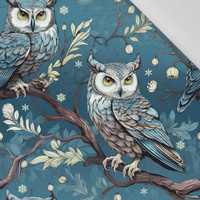 PASTEL BIRDS WZ.3 (SOWY) - tkanina bawełniana