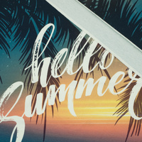 HELLO SUMMER - panel jersey wiskozowy WE210