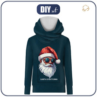 BLUZA Z KAPTUREM UNISEX (HYDRA) - SANTA IS WATCHING - zestaw do uszycia (86/92)