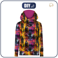 BLUZA Z KAPTUREM UNISEX (HYDRA) - STREET GRAFFIT WZ.2 - zestaw do uszycia (98/104)