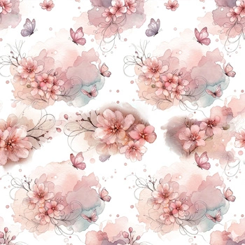 BUTTERFLY & FLOWERS WZ. 18