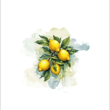 TUTTI FRUTTI LEMONS - PANEL (60cm x 50cm)