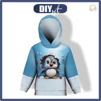 DZIECIĘCA BLUZA Z KAPTUREM "ALEX" (134/140) - HAPPY PENGUIN - zestaw do uszycia