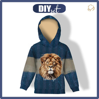 DZIECIĘCA BLUZA Z KAPTUREM (ALEX) - LION - zestaw do uszycia