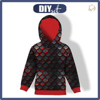 DZIECIĘCA BLUZA Z KAPTUREM (ALEX) - ANIMAL SKIN wz.11 - zestaw do uszycia