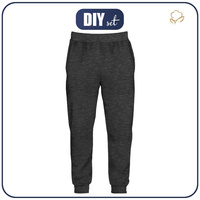 JOGGERY MĘSKIE (GREG) - MELANŻ GRAFITOWY - zestaw do uszycia