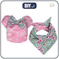 DZIECIĘCA CZAPKA I CHUSTA (MOUSE) - SPRING MEADOW wz. 3 - zestaw do uszycia