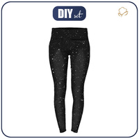 THERMO LEGGINSY DAMSKIE (GRETA) - BETON / czarny - zestaw do uszycia