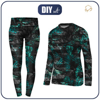 THERMO KOMPLET DAMSKI (JANE) - JUNGLE ZEBRA / MONSTERA - zestaw do uszycia