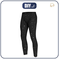 THERMO LEGGINSY MĘSKIE (JACK) - BETON / czarny - zestaw do uszycia