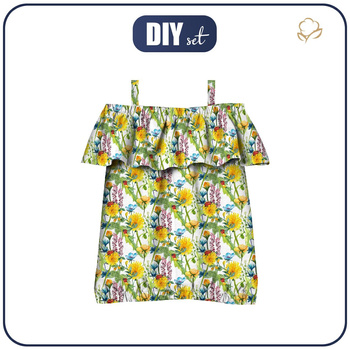 Bardot halenka (SARA) - BERUŠKY NA LOUCE (NA LOUCE) - Sada šití